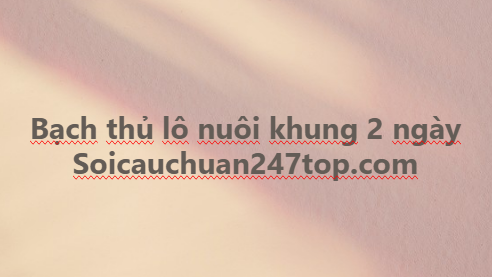 Bạch thủ lô nuôi khung 2 ngày
